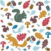 Squirrels . Ilustrație tradițională, Design grafic și Design textil de ilse philips - 02.21.2024