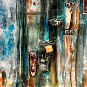 Locked door. Watercolor Painting project by ahern.maeve - 02.21.2024