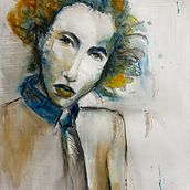 My project for course: Experimental Portraiture with Ink, Tea and Alcohol. Artes plásticas, Pintura, Desenho e Ilustração com tinta projeto de Jennifer Hornor - 20.02.2024