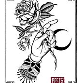 Rose Tshirt. Screen Printing, and Digital Illustration project by Aleix Cortés - 06.03.2022