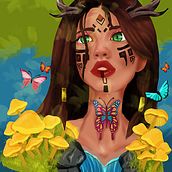 Retrato digital naturaleza. Un proyecto de Diseño e Ilustración digital de Dayana Mayorga - 18.02.2024