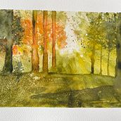 My project for course: Dreamy Watercolor Landscapes: Paint with Light. Pintura, e Pintura em aquarela projeto de nive57 - 22.02.2024