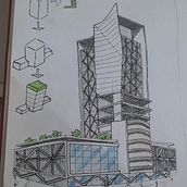 Mi proyecto del curso: Dibujo arquitectónico: de la imaginación a la conceptualización. Un proyecto de Arquitectura, Bocetado, Dibujo e Ilustración arquitectónica de Víctor Naranjo - 22.02.2024