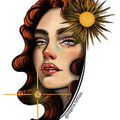 Brilhante como o sol. Een project van  Tatoeageontwerp van Regina Gomes - 16.01.2024