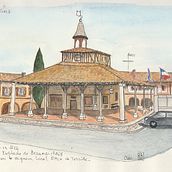 Mon projet du cours : Urban sketching : exprimez votre univers sous une nouvelle perspective. Un proyecto de Ilustración tradicional, Bocetado, Dibujo, Pintura a la acuarela, Ilustración arquitectónica y Sketchbook de cox32 - 23.02.2024