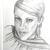 Mein Abschlussprojekt für den Kurs: Skizzenbuch für Porträts: Erkunde das menschliche Gesicht. Un progetto di Bozzetti, Disegno, Disegno di ritratti, Disegno artistico e Sketchbook di Svatava Kraus - 23.02.2024