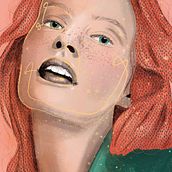 Mein Abschlussprojekt für den Kurs: Illustriertes Porträt mit Procreate . Ilustrasi tradisional, Ilustrasi Vektor, Ilustrasi Digital, Dan Menggambar Potret proyek oleh Michaela Maier - 02.23.2024