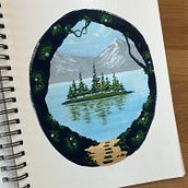 My project for course: Painting Atmospheric Landscapes with Gouache Ein Projekt aus dem Bereich Traditionelle Illustration, Malerei und Gouachemalerei von sanne_aalbers - 24.02.2024