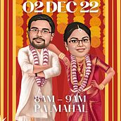 Wedding Caricature Works. Un projet de Design graphique, Créativité, Collage , et Design  de Anand Kumar - 24.02.2024