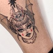 Priemeiras tatuagens em pele humana - artes autorais . Tattoo Design, and Traditional illustration project by Natasha Aquino - 02.23.2024