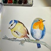 My project for course: Artistic Watercolor Techniques for Illustrating Birds . % Lin tarafından hazırlanan Geleneksel illüstras, on, Sulubo, a Resim, Gerçekçi Çizim, Doğalcı İllüstras, Ve on projesi - 02.23.2024