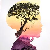 My project for course: Double Exposure Watercolor: Painting Nature. Traditional illustration, Watercolor Painting, Realistic Drawing, and Naturalistic Illustration project by alicecarollinwonderland - 02.26.2024