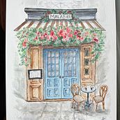 My project for course: Illustrating Charming Scenes with Watercolor and Ink. Een project van Schilderij,  Schetsen, Aquarelschilderen,  Architecturale illustratie y  Illustratie met inkt van Annemarie Liliedahl - 26.02.2024