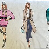 Mi proyecto del curso: Ilustración de bocetos de moda . Ilustrasi tradisional, Membuat sketsa, Desain Busana, Gambar Digital & Ilustrasi Mode proyek oleh valegc_0421 - 02.26.2024
