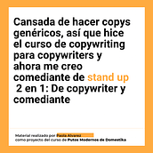 Mi proyecto del curso: Copywriting para copywriters. Advertising, Cop, writing, Stor, telling, and Communication project by paolafalvarez - 08.10.1998