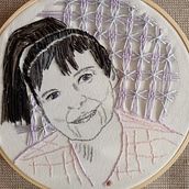 My project for course: Creation of Embroidered Portraits . Bordir, Dan Desain Tekstil proyek oleh Dineke Volschenk - 02.23.2024