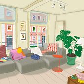 Salon à Amsterdam . Menggambar proyek oleh Lisa Guillou - 02.01.2024