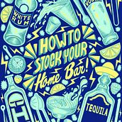 How to Stock your Home Bar - Editorial Illustration. Een project van Redactionele illustratie van Reagan Johnston - 27.02.2024