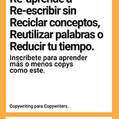 Copywriting para copywriters por Angel Medina . Un progetto di Pubblicità, Cop, writing, Stor, telling e Comunicazione di Angel Medina - 27.02.2024