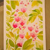Mi proyecto del curso: Acuarela floral: conecta con la naturaleza. Traditional illustration, Painting, Watercolor Painting, and Botanical Illustration project by Elena - 02.23.2024