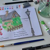 My project for course: Watercolor Travel Journal. Traditional illustration, Watercolor Painting, Architectural Illustration, and Sketchbook project by juliarbloch - 02.26.2024