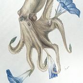 Mi proyecto del curso: Ilustración surrealista inspirada en la naturaleza. Traditional illustration, Pencil Drawing, Drawing, Artistic Drawing, Naturalistic Illustration, and Colored Pencil Drawing project by Ana Fabre - 02.28.2024