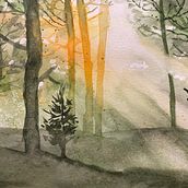 My project for course: Dreamy Watercolor Landscapes: Paint with Light. Painting, and Watercolor Painting project by trannifer - 02.17.2024