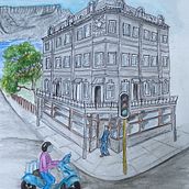 My project for course: Architectural Sketching for Urban Illustrations. Architectural Illustration, Design, Traditional illustration, Sketching, and Sketchbook project by Freda Coetzee - 02.25.2024