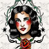 Mi proyecto del curso: Diseño de tatuajes estilo old school en Procreate. Un progetto di Disegno, Illustrazione digitale e Design di tatuaggi di Luigenlis Mora Polanco - 28.02.2024