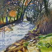 Mi proyecto del curso: Pintura de paisajes realistas con acuarela. Fine Arts, Painting, Sketching, Watercolor Painting, and Naturalistic Illustration project by Diana Linde - 03.01.2024