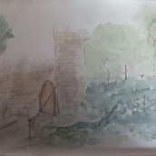 Castillo de Soutomayor, Pontevedra, España. Drawing project by Helen Cespedes Mejías - 03.01.2024