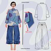My project for course: Fashion Lookbook: Design Croquis in Adobe Illustrator. Traditional illustration, Graphic Design, Vector Illustration, Fashion Design, Digital Illustration, and Fashion Illustration	 project by Subhechha Bhatta - 02.29.2024