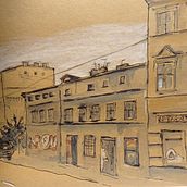 Mein Abschlussprojekt für den Kurs: Skizzenbuch: Zeichne grafische Chroniken. Painting, Sketching, Drawing, Watercolor Painting, Sketchbook & Ink Illustration project by sandrain - 03.01.2024