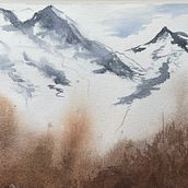 My project for course: Atmospheric Landscapes in Watercolor . Un projet de Beaux Arts, Peinture , et Aquarelle de Evelina Olesinska - 01.03.2024