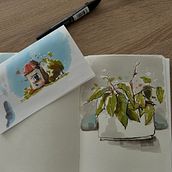 My project for course: Expressive Architectural Sketching with Colored Markers. Sketching, Drawing, Architectural Illustration, Sketchbook & Ink Illustration project by Anastasiia Nakonechna - 03.02.2024