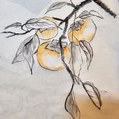 My project for course: Sumi-e Painting with Color for Floral Illustrations . Ilustrație tradițională, Arte plastice, Pictura, Ilustrație botanică & Ilustrație cu cerneală de Magda Cieslak - 03.03.2024