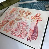 Mój projekt z kursu: Techniki rysunku w szkicowniku dla początkujących. Character Design, Sketching, Pencil Drawing, Drawing, and Sketchbook project by Violetta - 03.03.2024