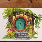 Premières aquarelles. Traditional illustration project by Manon Guenot - 03.03.2024