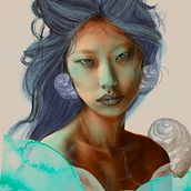 Mi proyecto del curso: Retrato ilustrado con Procreate PISCIS . Traditional illustration, Vector Illustration, Digital Illustration, and Portrait Drawing project by Ki Savignon - 02.27.2024
