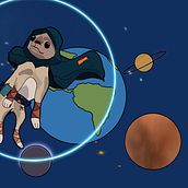 Mój projekt z kursu: Ilustracje fantazyjnego świata zwierząt w Procreate - Aion Ein Projekt aus dem Bereich Traditionelle Illustration, Design von Figuren, Zeichnung, Digitale Illustration, Stor, telling und Erzählung von katarzynaskrzypczak07 - 05.02.2024