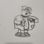 Mi proyecto del curso: Introducción a la creación de personajes estilo cartoon. Traditional illustration, Character Design, and Drawing project by ludwingolivaa - 03.04.2024