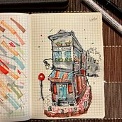 Mi proyecto del curso: Dibujo arquitectónico expresivo con marcadores de colores. Sketching, Drawing, Architectural Illustration, Sketchbook & Ink Illustration project by carlitosdelmoral - 03.05.2024