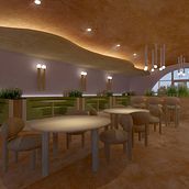 Diseño de interiores para restaurantes. Interior Architecture, Interior Design, Interior Decoration, Retail Design, and Spatial Design project by Fergu Gutierrez Huaman - 03.06.2024