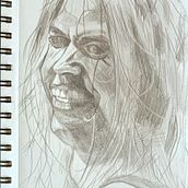 My project for course: Portrait Sketchbooking: Explore the Human Face. Sketching, Drawing, Portrait Drawing, Artistic Drawing, and Sketchbook project by kakhanovao - 03.06.2024