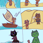 Mi proyecto del curso: Ilustración de una historia con estilo kawaii. Un progetto di Illustrazione tradizionale, Character design, Illustrazione digitale e Manga di Sofia Lagunas - 06.03.2024