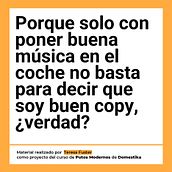 Mi proyecto del curso: Copywriting para copywriters Ein Projekt aus dem Bereich Werbung, Cop, writing, Stor, telling und Kommunikation von Teresa Fuster - 07.03.2024