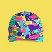 My Final project: Jungle Illustrated pattern design: Eye catching vector illustrations. Un progetto di Illustrazione tradizionale, Graphic design, Pattern design e Illustrazione vettoriale di Chen Asraf - 02.03.2024