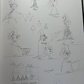 My project for course: Expressive Character Design with Watercolor & Dip Pen. Traditional illustration, Character Design, Painting, Sketching, Drawing, Watercolor Painting, Stor, telling, Artistic Drawing, Children's Illustration, and Narrative project by Brandi Thomas - 03.07.2024