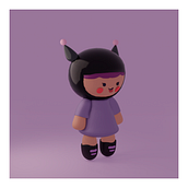 Mi proyecto del curso: Creación de personajes kawaii en 3D con Blender Ein Projekt aus dem Bereich Traditionelle Illustration, Design von Figuren, Digitale Illustration, 3-D-Modellierung und Manga von Camila Vera - 29.02.2024