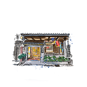 Urban sketching. Architecture, Sketching, Drawing, Architectural Illustration, Sketchbook, and Spatial Design project by fluffykiki - 03.09.2024